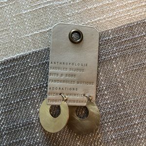 Anthropologie gold hoop earrings